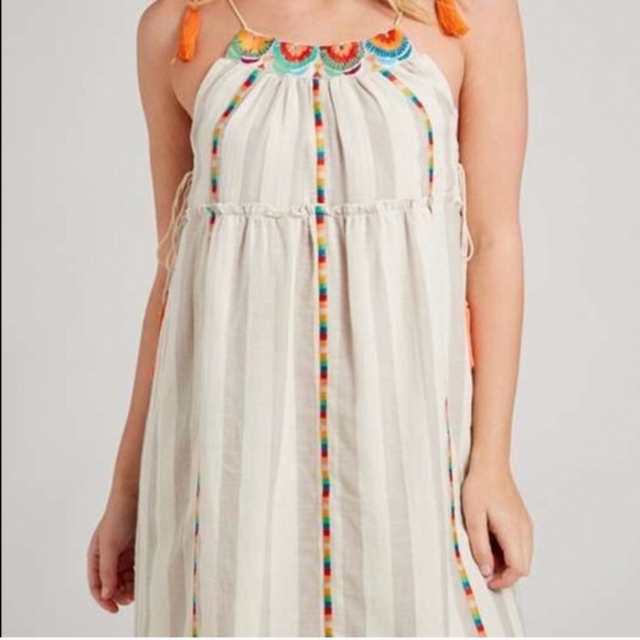 Altar'd State Dresses & Skirts - ALTAR’D STATE Striped Embroidered Dress small